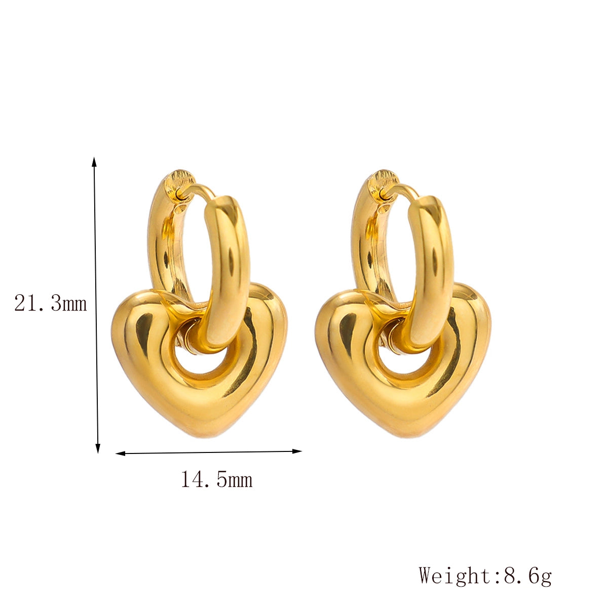Aretes Corazon