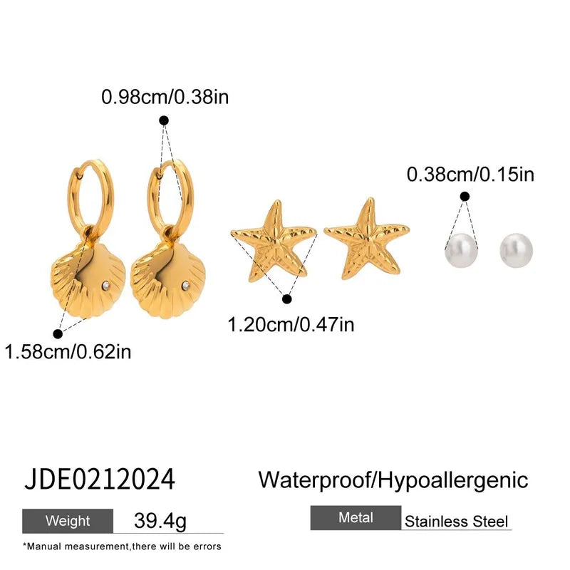 Set Aretes perla de abril