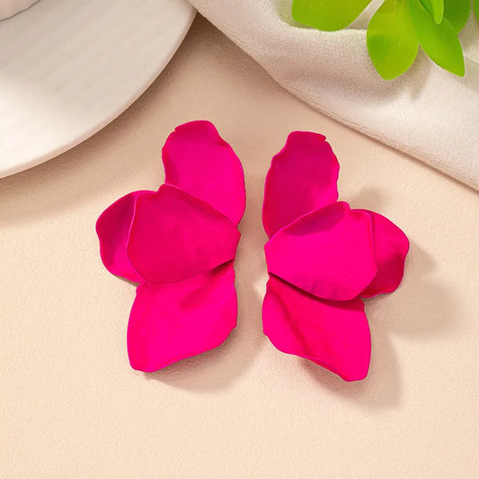 Arete flor Fucsia