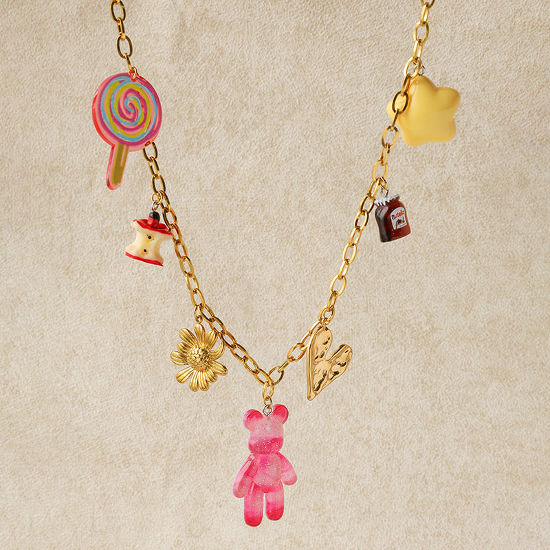 Collar Oso Charms