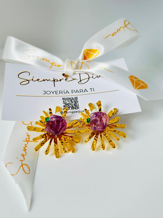 Aretes Amatista