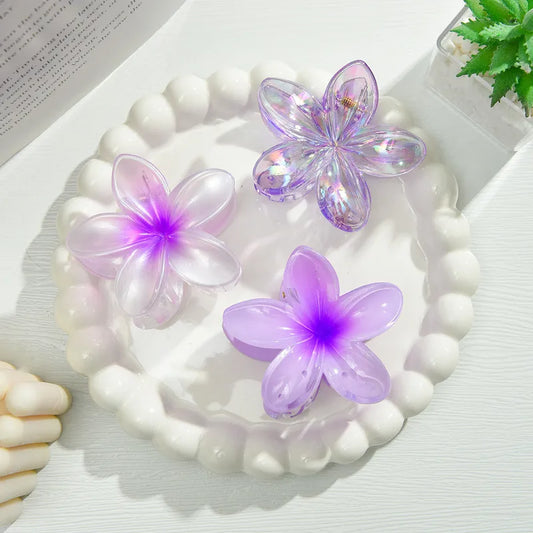 Set Pinza Flor de Mayo Morado